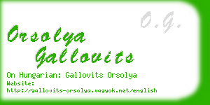 orsolya gallovits business card